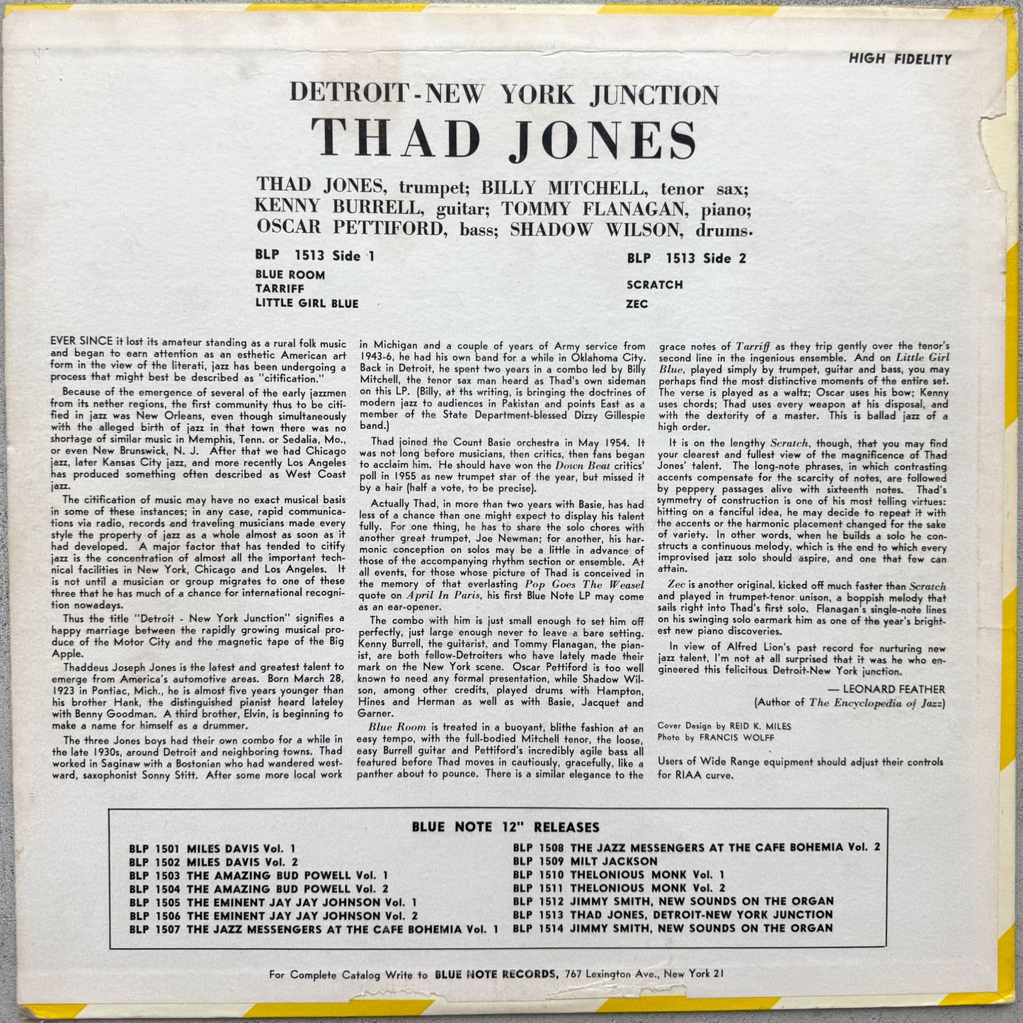 1513/ THAD JONES - Detroit-New York Junction
