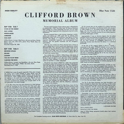 1526/ CLIFFORD BROWN - Memorial Album