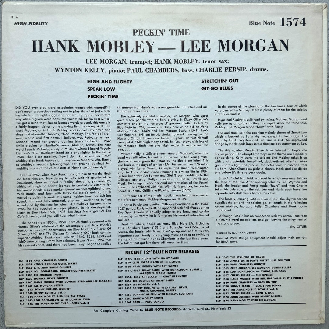 1574/ HANK MOBLEY - Peckin' Time