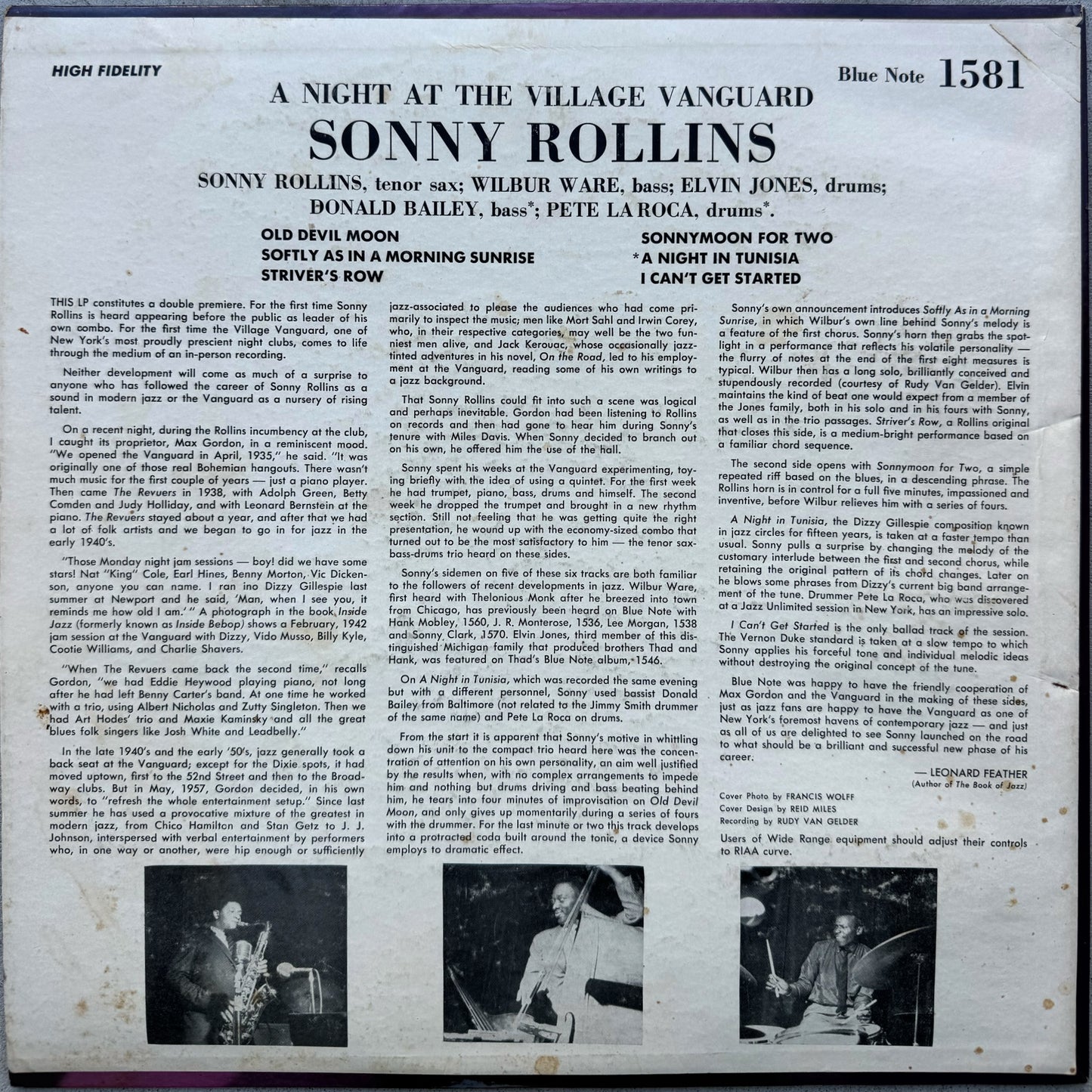 1589/ SONNY ROLLINS - A Night At The Village Vanguard