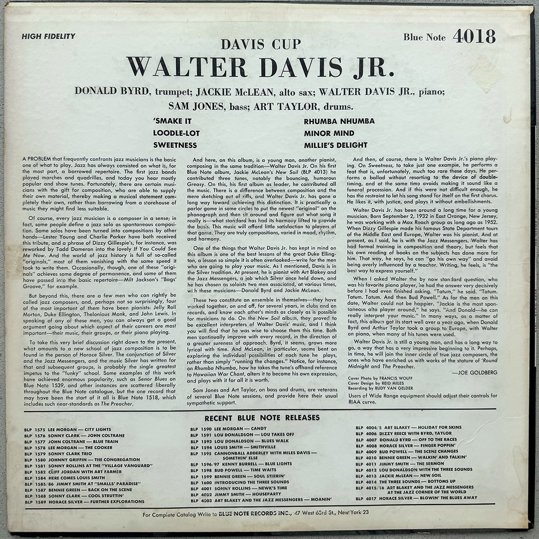 4018/ WALTER DAVIS JR. - Davis Cup