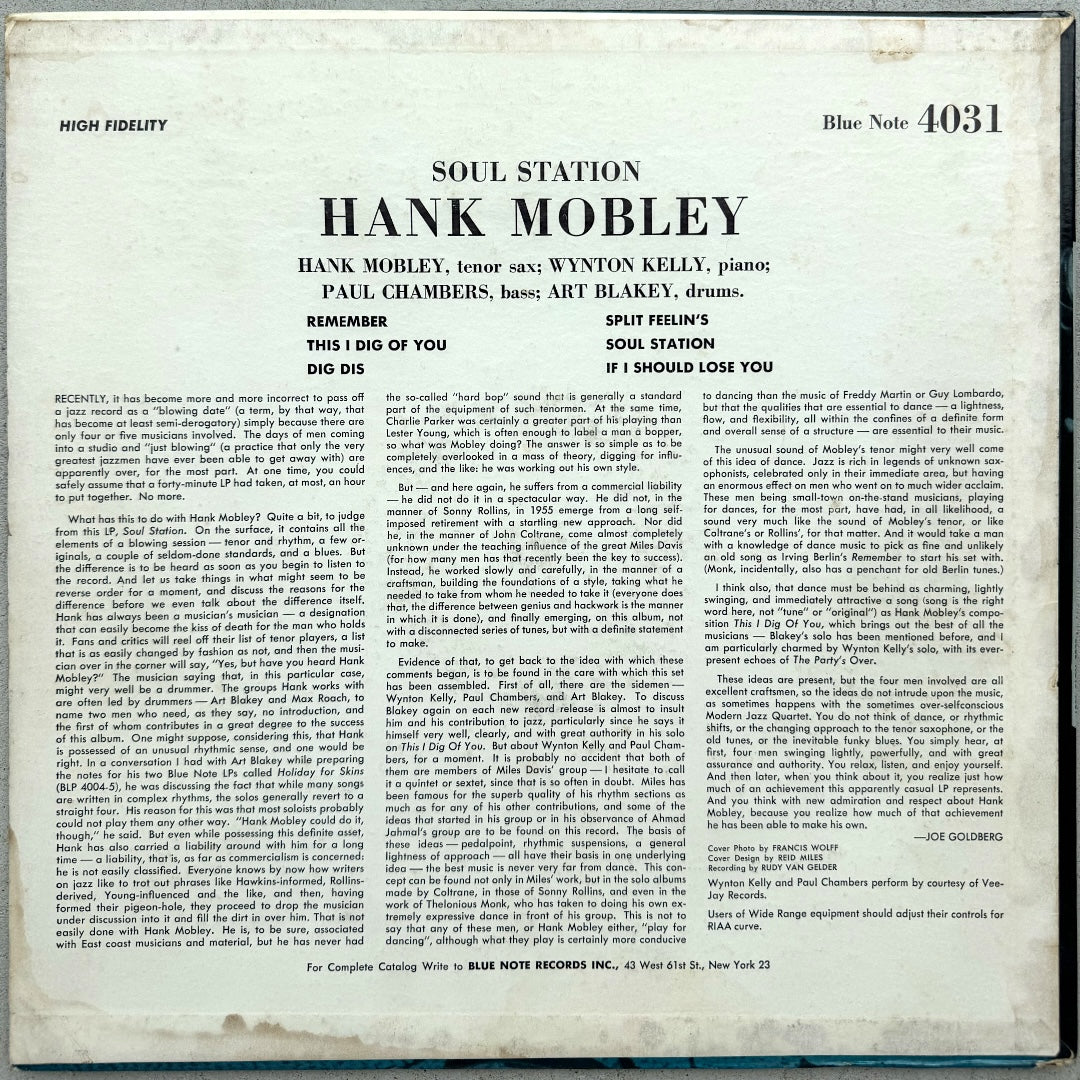 4031/ HANK MOBLEY - Soul Station