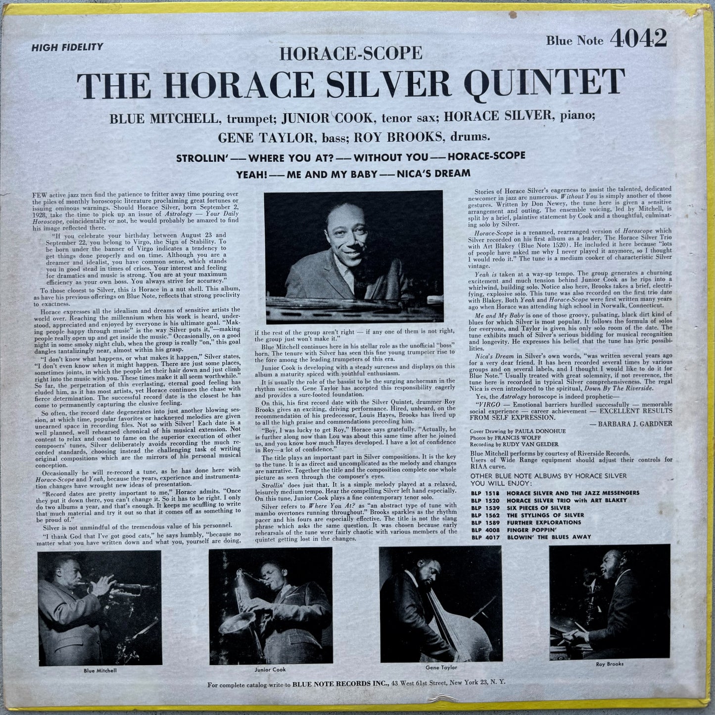 4042/ HORACE SILVER - Horace-Scope