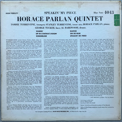 4043/ HORACE PARLAN - Speakin' My Piece