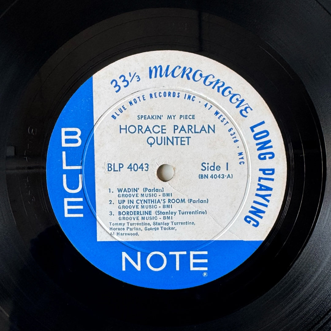 4043/ HORACE PARLAN - Speakin' My Piece