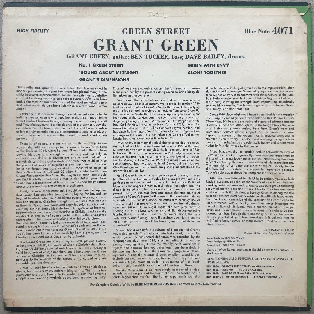4071/ GRANT GREEN - Green Street