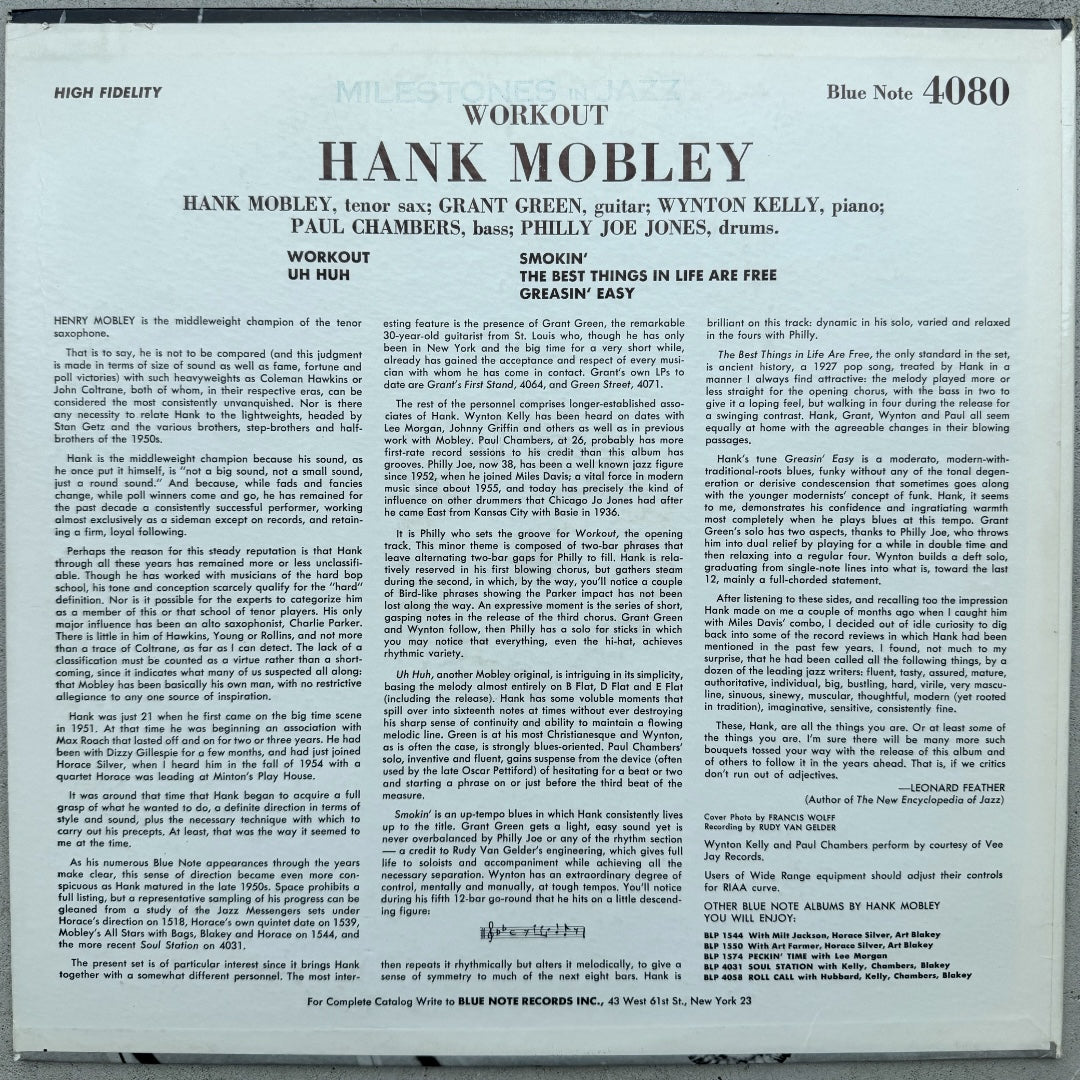 4080/ HANK MOBLEY - Workout