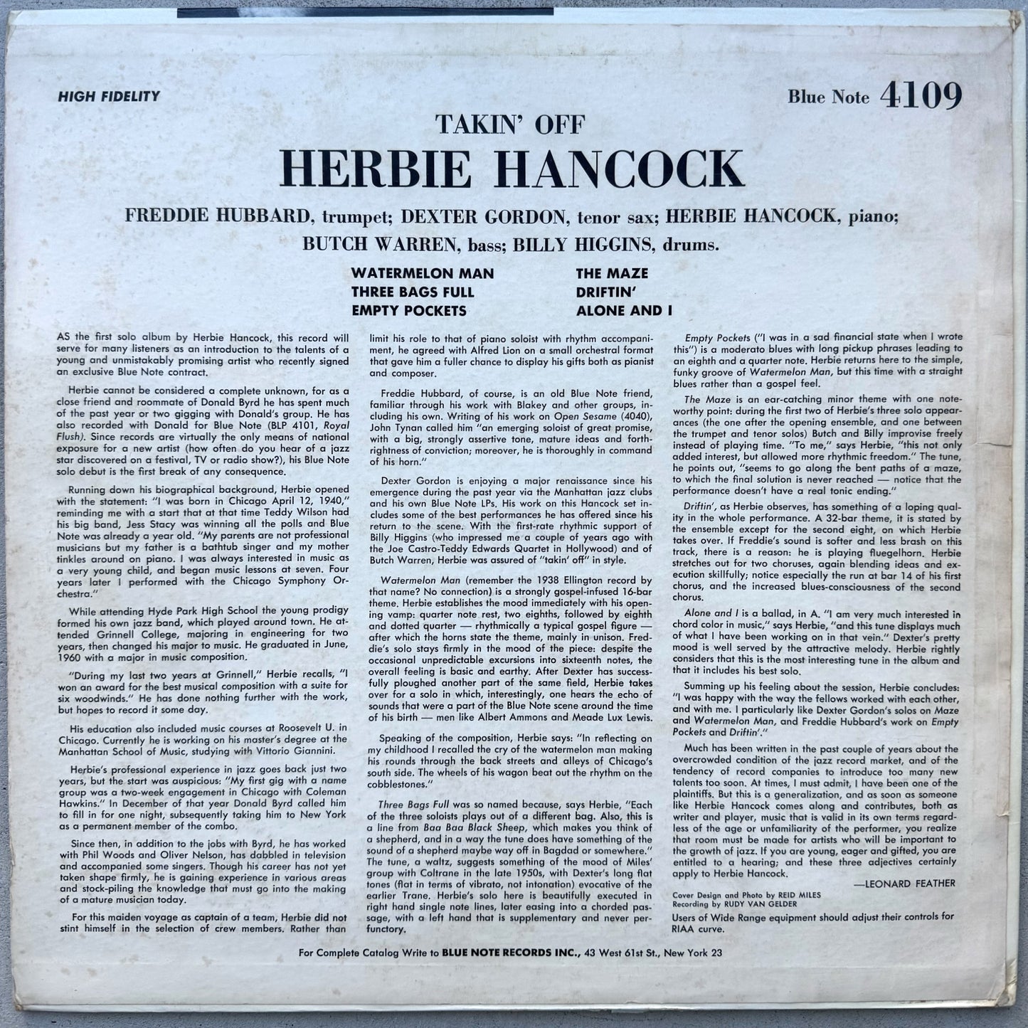 4109/ HERBIE HANCOCK - Takin' Off