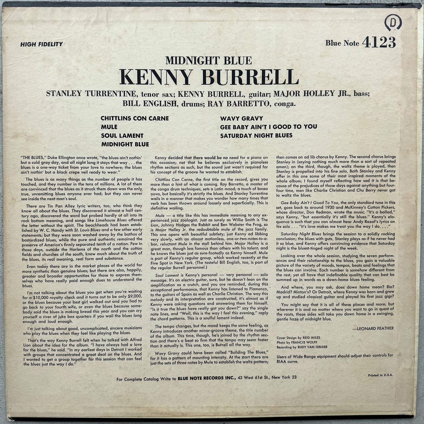 4123/ KENNY BURRELL - Midnight Blue