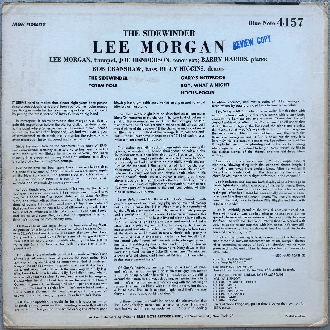 4157/ LEE MORGAN - The Sidewinder