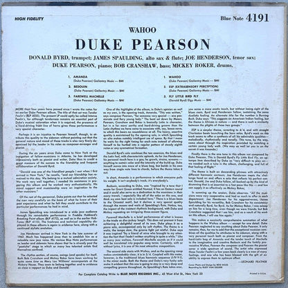 4191/ DUKE PEARSON - Wahoo
