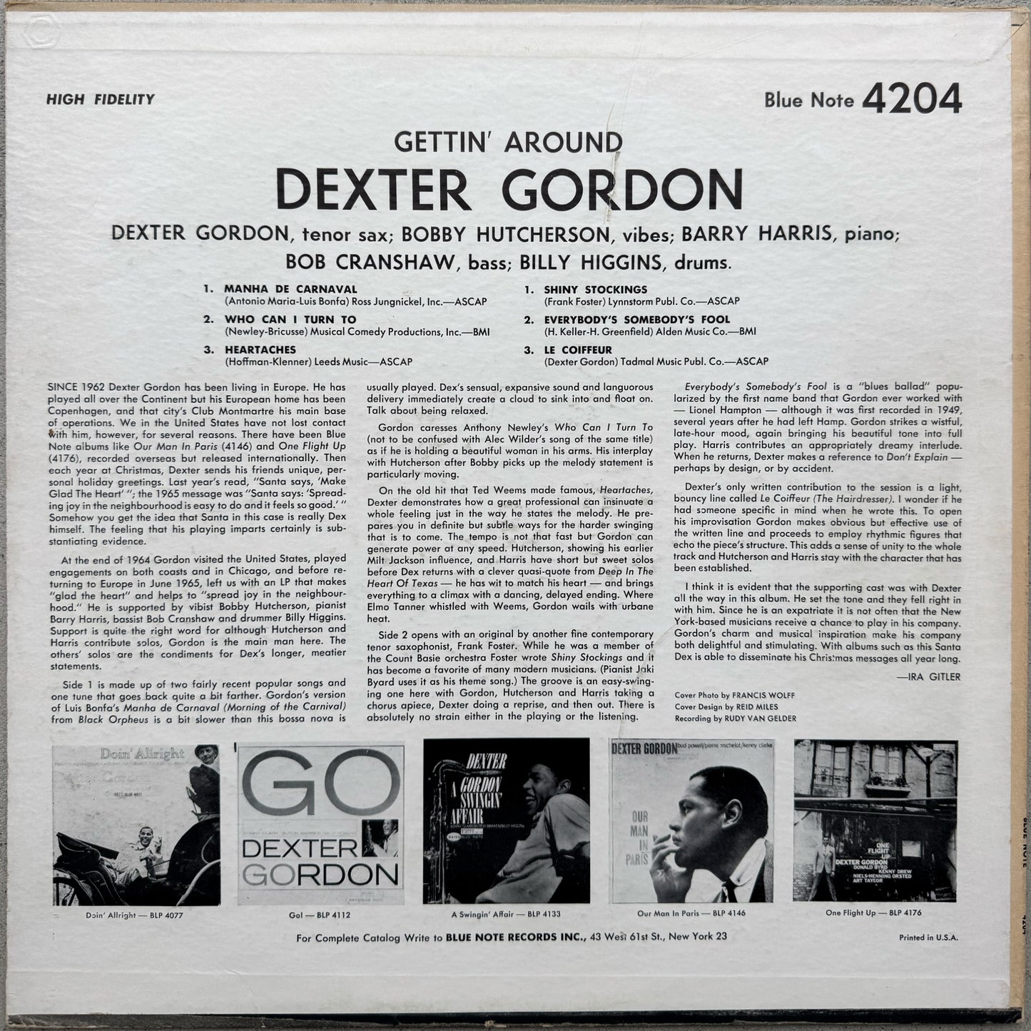 4204/ DEXTER GORDON - Gettin’ Around