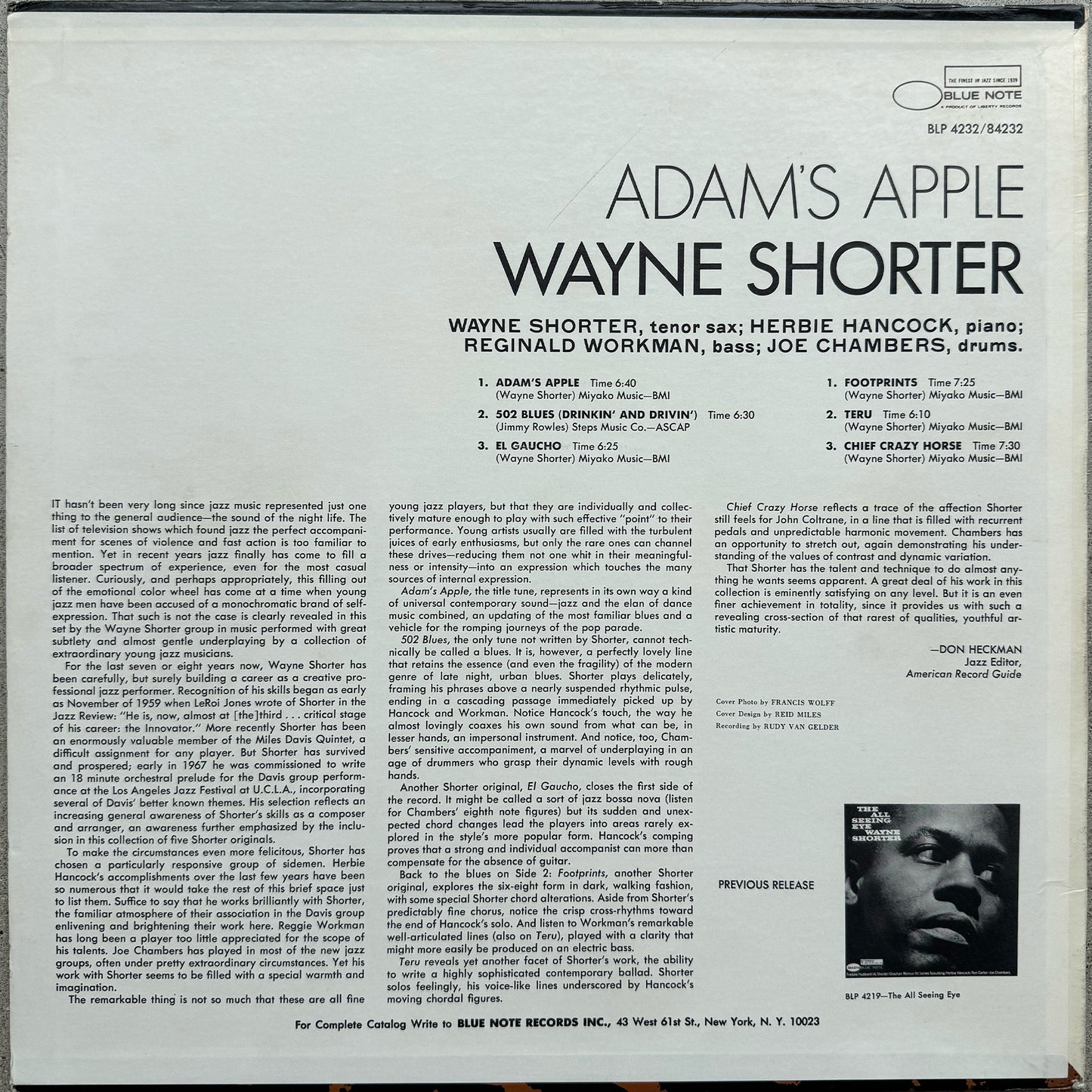 84232/ WAYNE SHORTER - Adam's Apple