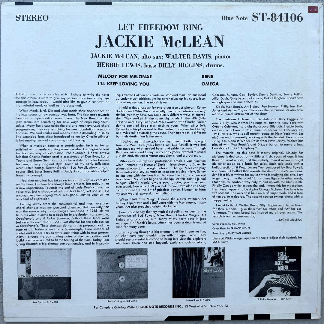 84106/ JACKIE MCLEAN - Let Freedom Ring