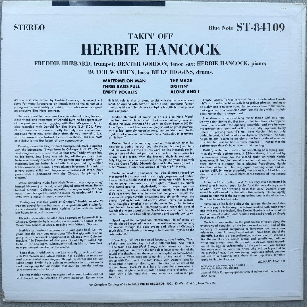 84109/ HERBIE HANCOCK - Takin' Off