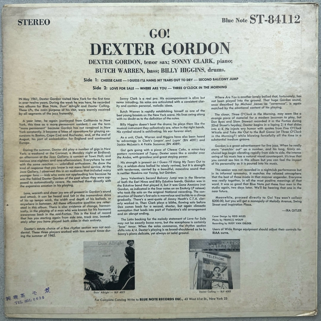 84112/ DEXTER GORDON - Go