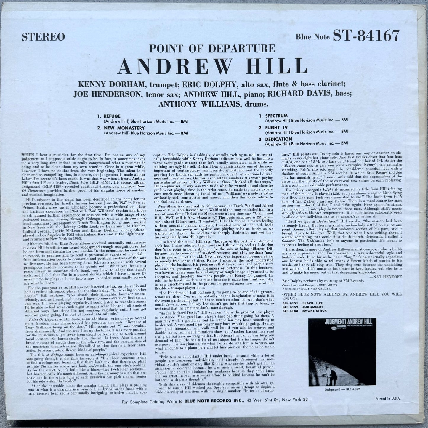 84167/ ANDREW HILL - Point of Departure