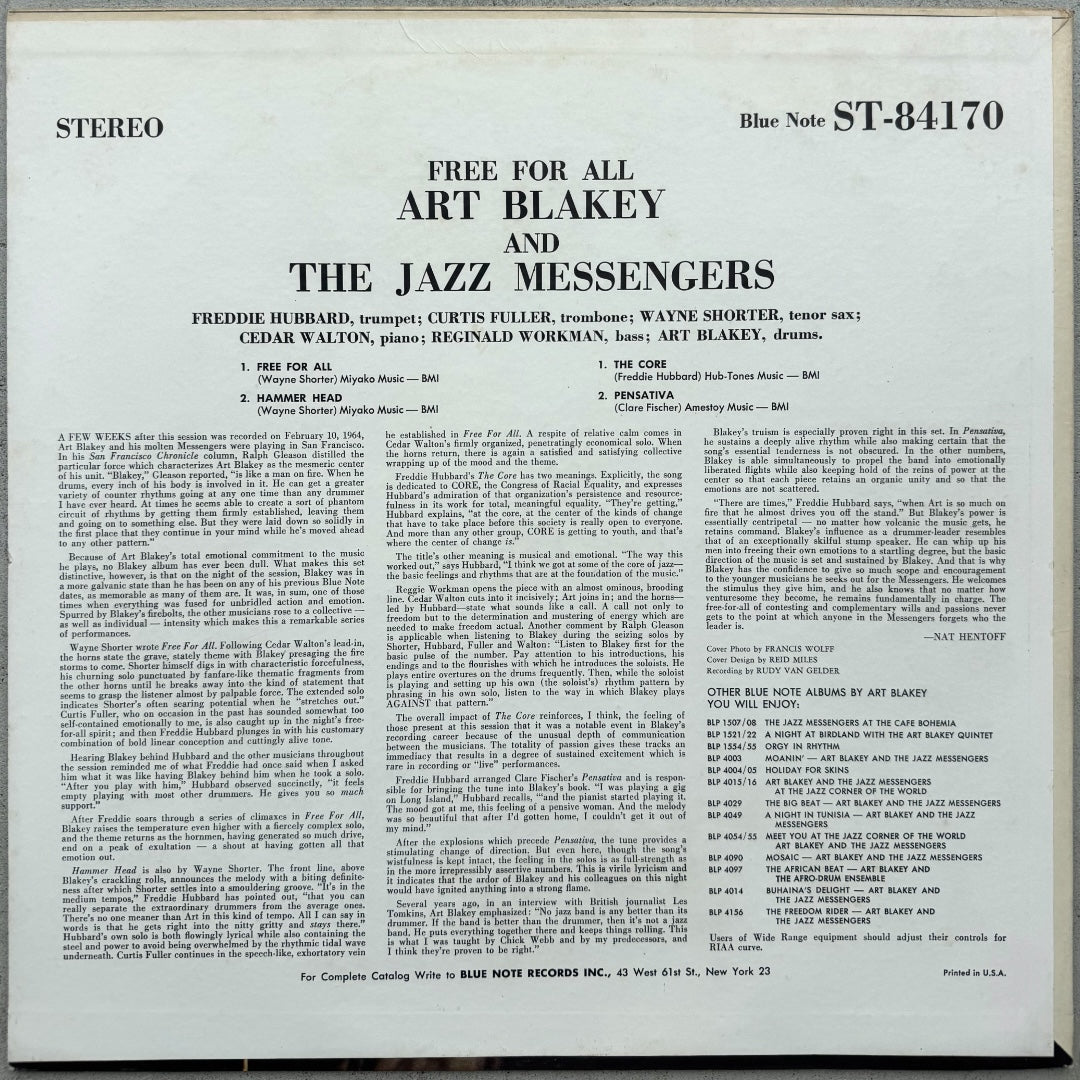 84170/ ART BLAKEY - Free For All