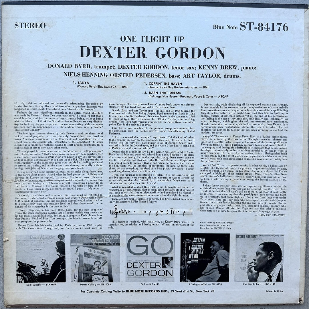 84176/ DEXTER GORDON - One Flight Up