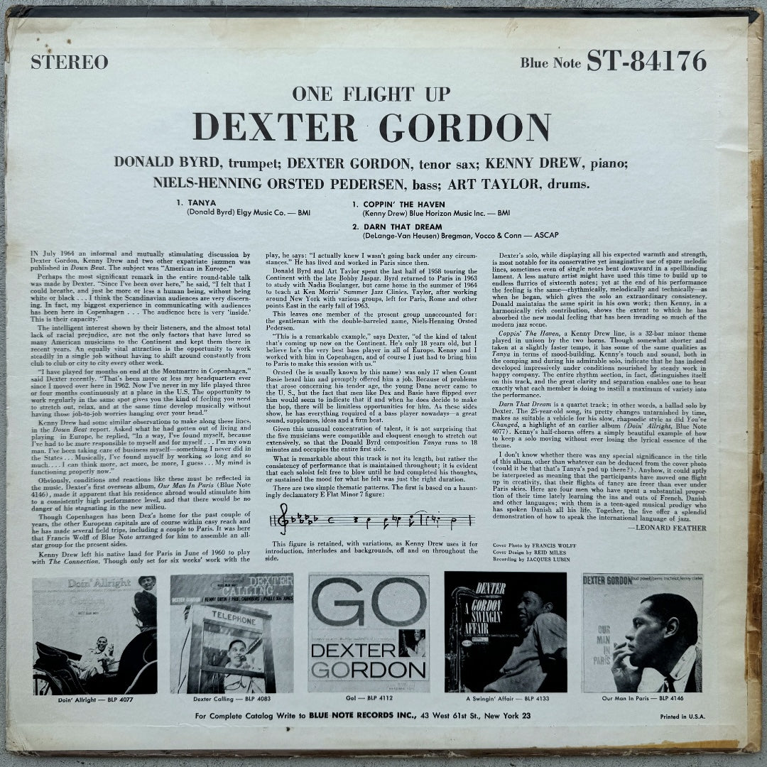84176/ DEXTER GORDON - One Flight Up