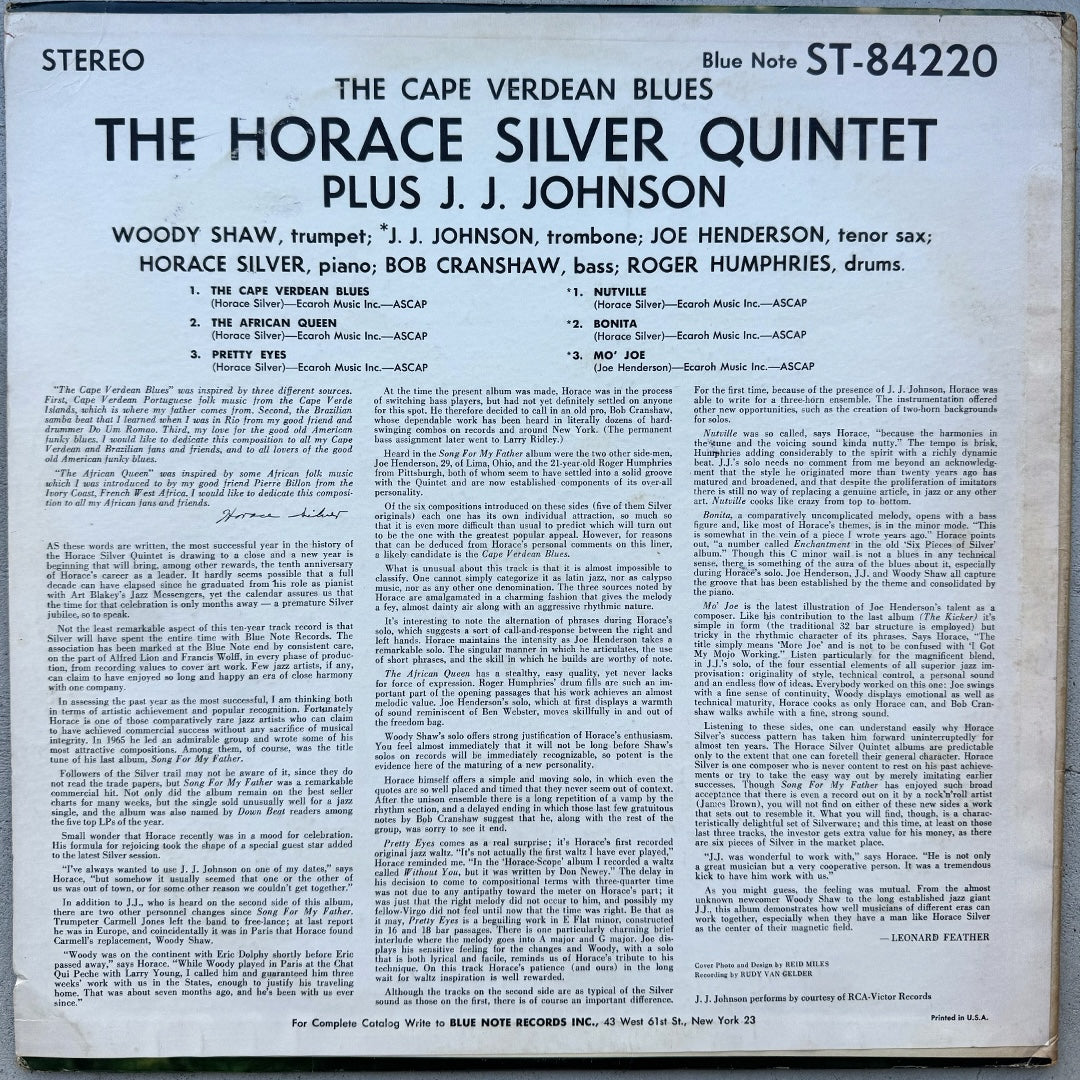 84220/ HORACE SILVER - The Cape Verdean Blues