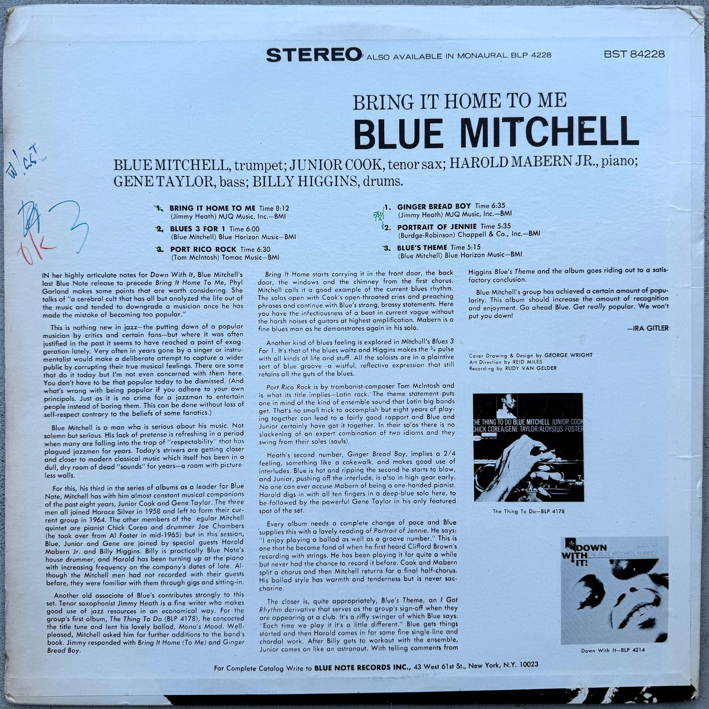 84228/ BLUE MITCHELL - Bring It Home To Me