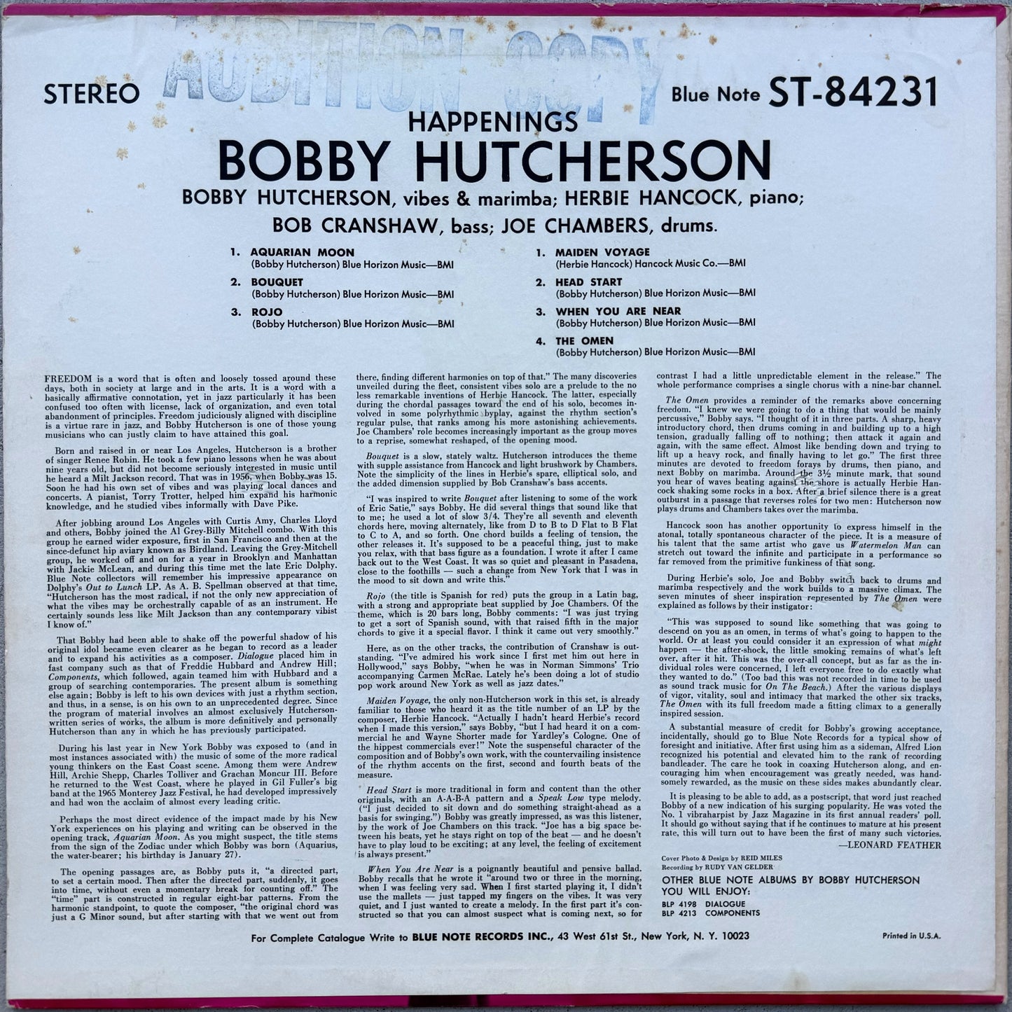 84231/ BOBBY HUTCHERSON - Happenings
