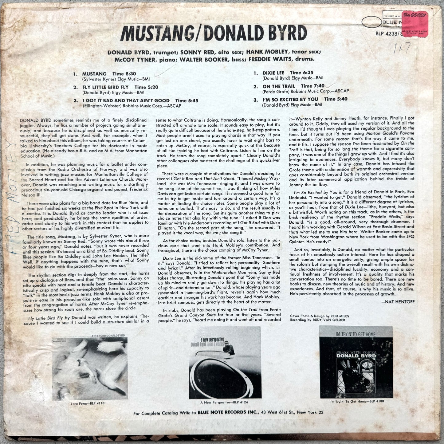 84238/ DONALD BYRD - Mustang