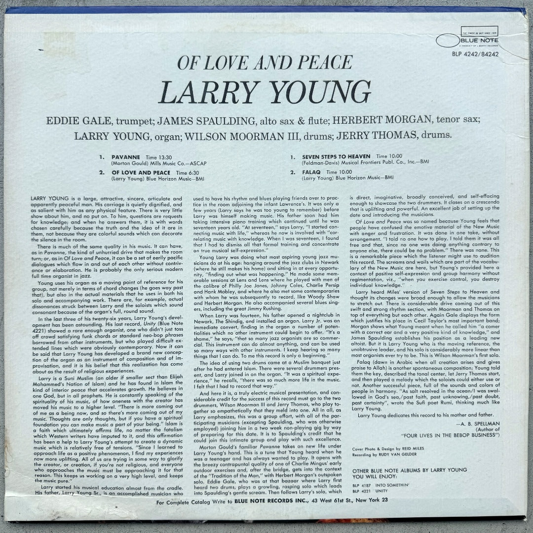 84242/ LARRY YOUNG - Of Love and Peace