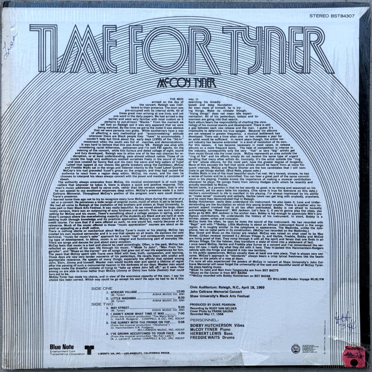 84307/ MCCOY TYNER - Time For Tyner