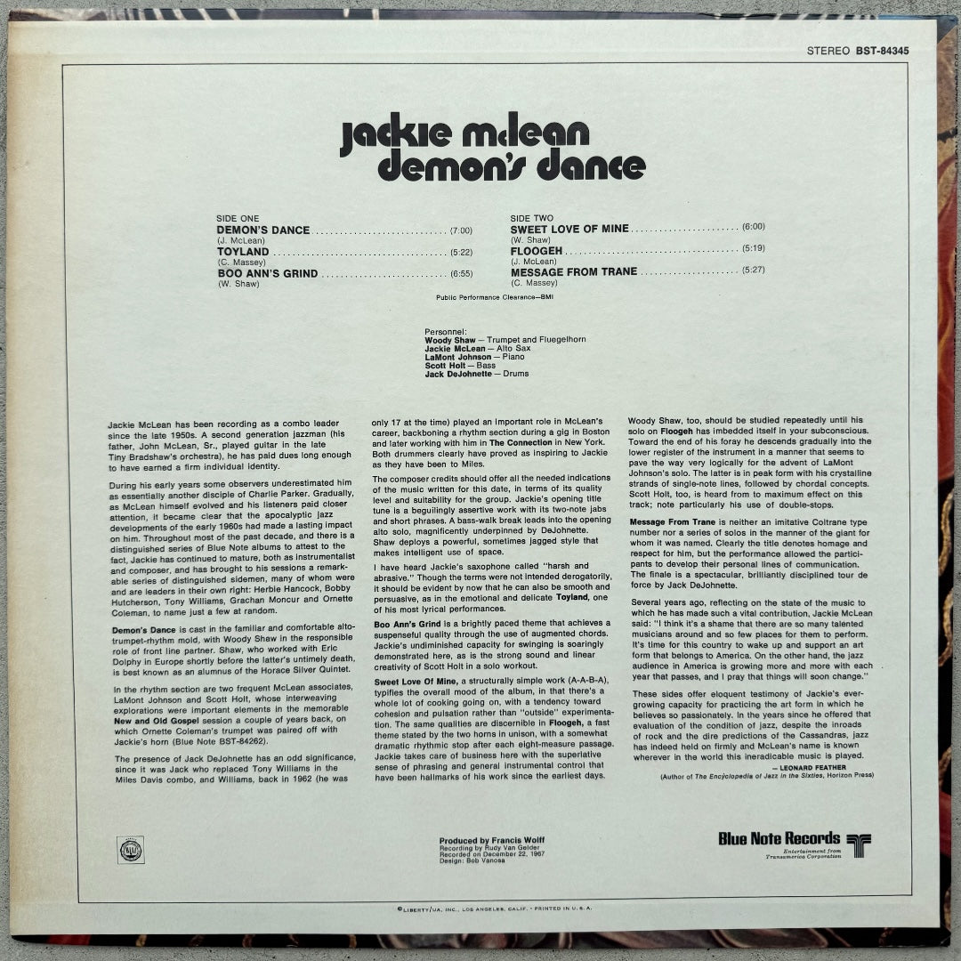 84345/ JACKIE MCLEAN - Demon's Dance